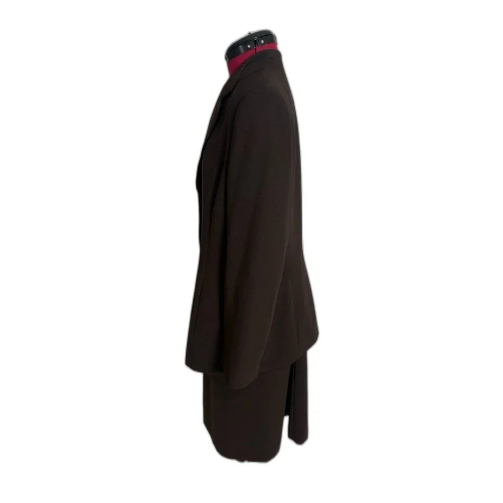 Le Suit Skirt Suit Woman's Size 16 Brown 2-Piece Set Blazer & Skirt